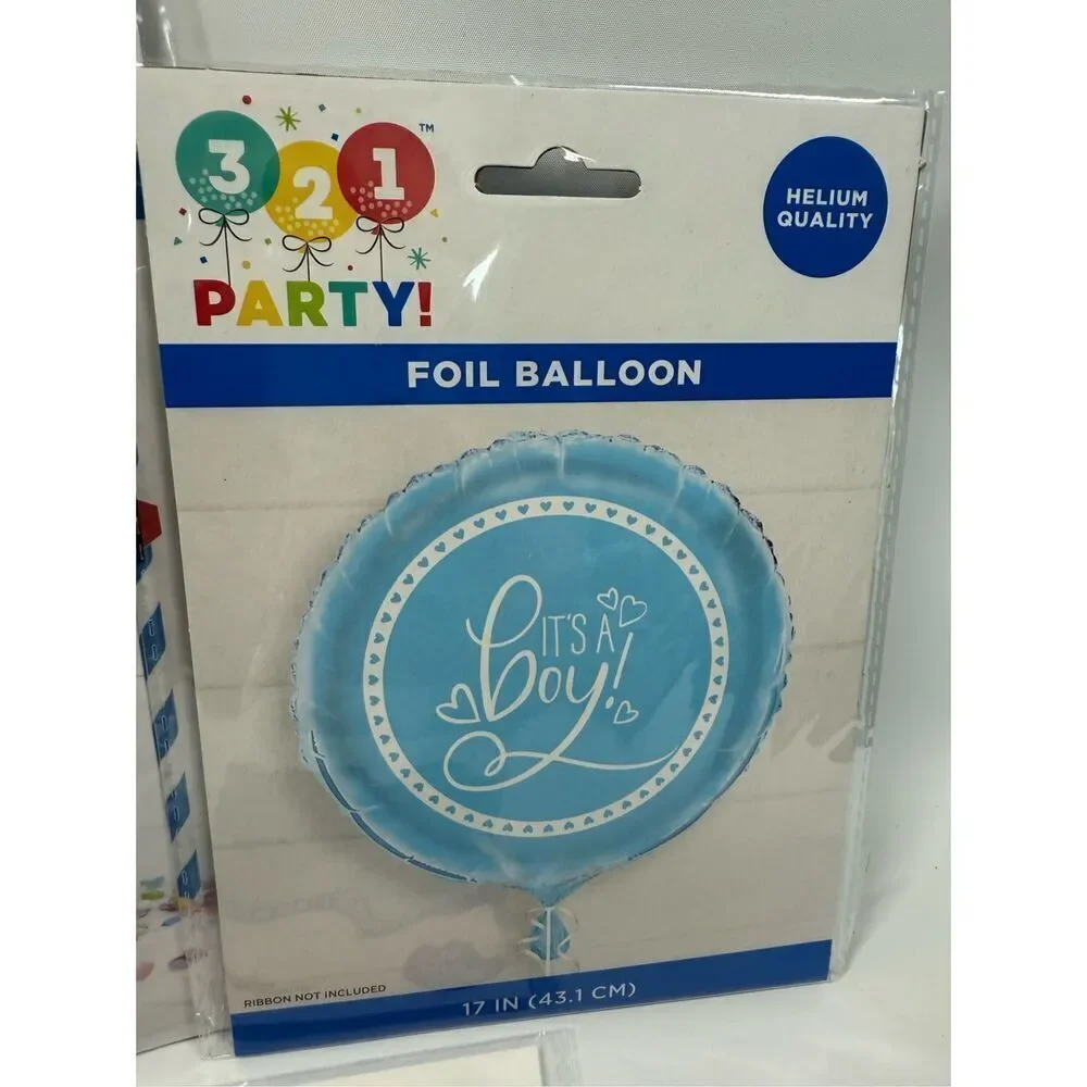 D32    Party Decorations-  It's a Boy 3 piece set 2 balloons and cake topper
